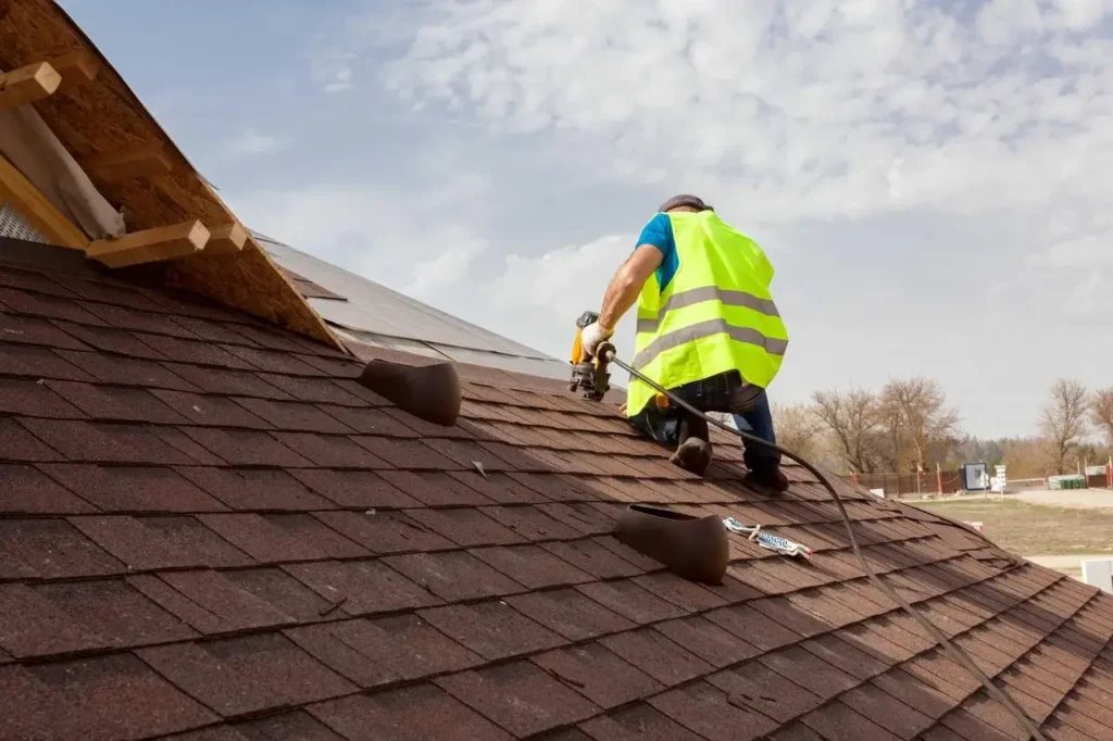 roofer working on roof